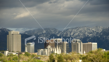 Downtown Salt Lake City Utah skyline stock image Salt Lake City, Utah Skyline Stock Image