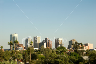 Downtown Phoenix Arizona skyline stock image Phoenix, Arizona Skyline Stock Image
