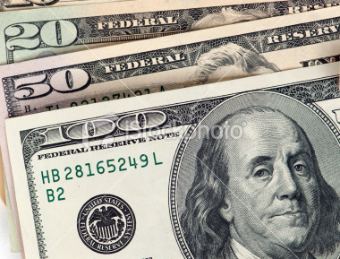 Stock Image of a 100 Dollar Bill